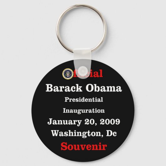 Officiële Obama Inauguration Souvenir Gifts Sleutelhanger (Voorkant)