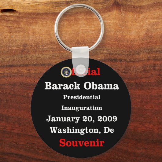 Officiële Obama Inauguration Souvenir Gifts Sleutelhanger (Voorkant)