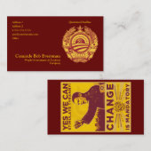 Officiële Obammunist Part Commissar Card Visitekaartje (Voorkant / Achterkant)