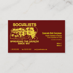 Officiële Obammunist Part Commissar Card Visitekaartje