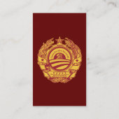 Officiële Obammunist Part Commissar Card Visitekaartje (Achterkant)