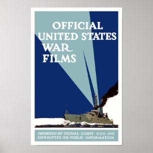 Officiële oorlogsfilms van de Verenigde Staten - W Poster