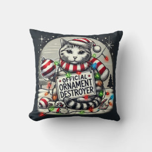 Officiële ornament destroyer cat Christmas Kussen