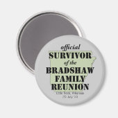 Officiële overlevende gezinshereniging (groen) magneet (Voorkant / Achterkant)