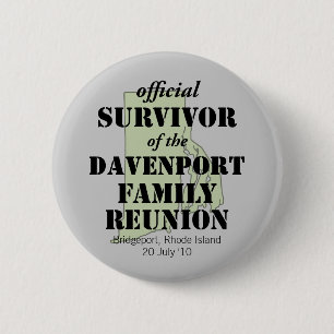 Officiële overlevende (groene) ronde button 5,7 cm