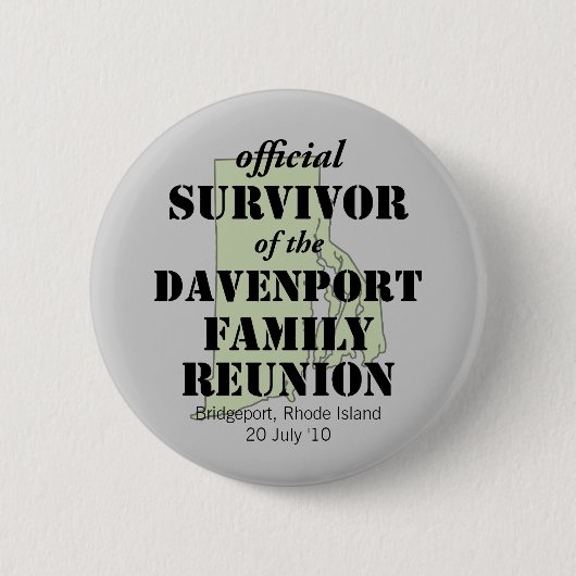 Officiële overlevende (groene) ronde button 5,7 cm (Voorkant)