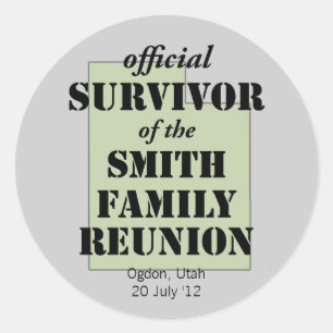 Officiële overlevende (groene) ronde sticker