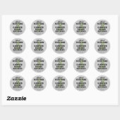 Officiële overlevende (groene) ronde sticker (Vel)