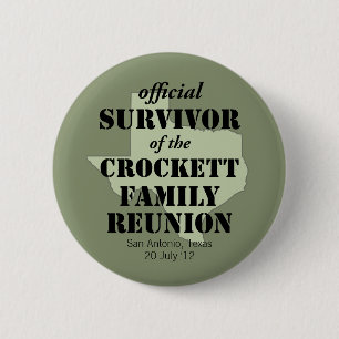Officiële overlevende Texas Family Reunion Ronde Button 5,7 Cm