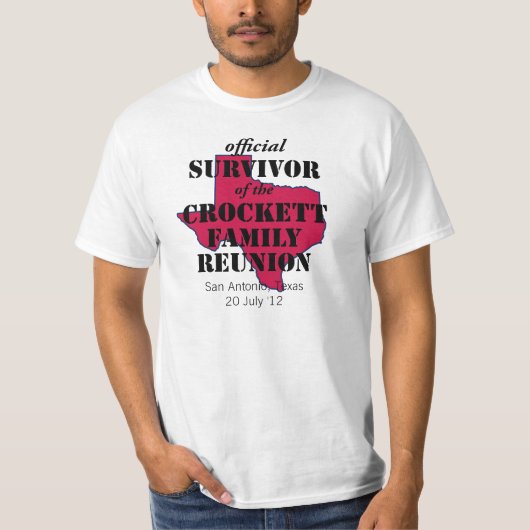 Officiële overlevende van Texas Family Reunion (ro T-shirt (Voorkant)