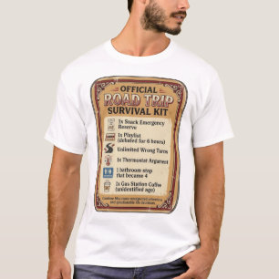Officiële Overlevingskit voor Wegreizen Funny Reis T-shirt