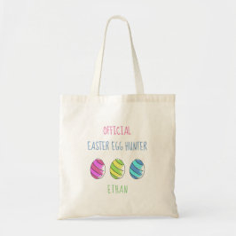 Officiële paasjager met naam tote bag