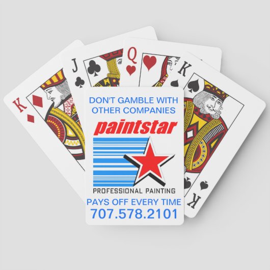 Officiële Paintstar-speelkaarten Pokerkaarten (Achterkant)