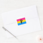 OFFICIËLE PANSEXUELE PRIDE VLAG RONDE STICKER (Envelop)