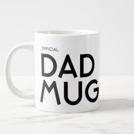 Officiële papa grote typografie koffiekop