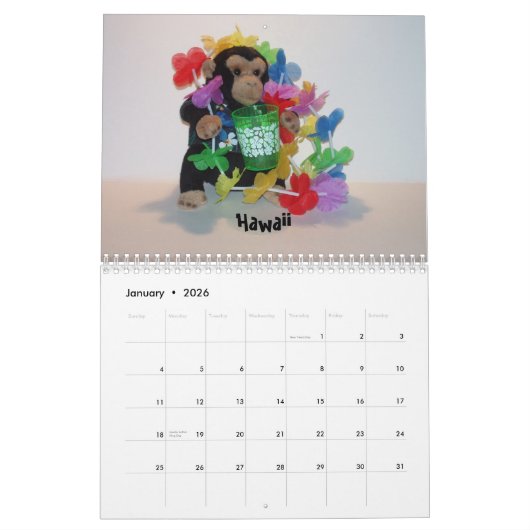 Officiële Pet Monkey-agenda Kalender (Jan 2026)