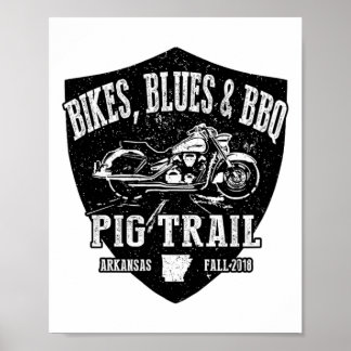 Officiële Pig Trail Bikes Blues BBQ Motorcycle Poster