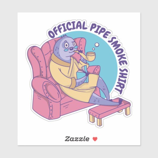 OFFICIËLE PIJP ROOK SHIRT LUIAARD DIERLIJKE LEZING STICKER (Vel)