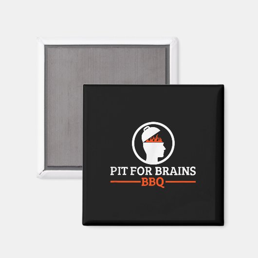 Officiële pit voor hersenen BBQ -zwart aambeeld on Magneet (Voorkant / Achterkant)