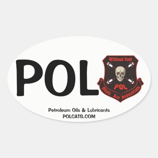 Officiële POL-Sticker Ovale Sticker (Voorkant)