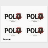Officiële POL-Sticker Ovale Sticker (Vel)