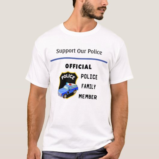 Officiële politiedienst  t-shirt (Voorkant)