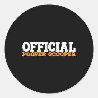 Officiële Pooper Scooper— Ronde Sticker