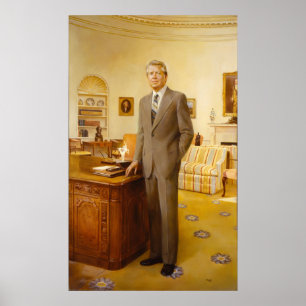 Officiële portret van James Carter in het Witte Hu Poster