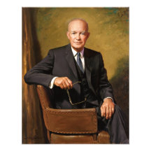 Officiële portret van president Dwight Eisenhower 