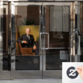 Officiële portret van president Dwight Eisenhower  Raamsticker (Kantoordeur)