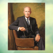 Officiële portret van president Dwight Eisenhower  Raamsticker (Vel 3)