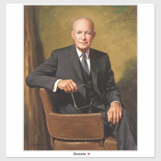 Officiële portret van president Dwight Eisenhower  Sticker (Vel)