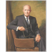 Officiële portret van president Dwight Eisenhower  Sticker (Voorkant)