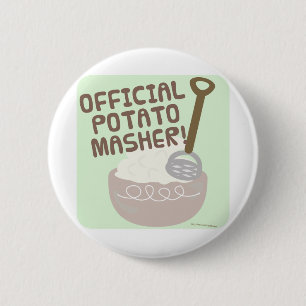 Officiële Potato Masher Ronde Button 5,7 Cm
