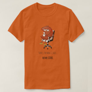 Officiële Pre-Coffee Waarschuwing Grappige Stemmin T-shirt