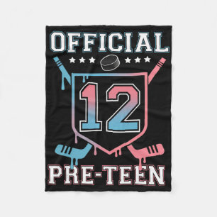 Officiële pre-puberteit 12e verjaardag Hockey Drip Fleece Deken