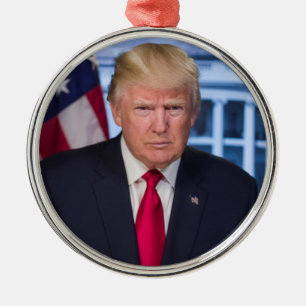 Officiële presidentiële portret van Donald Trump Metalen Ornament