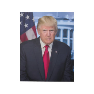 Officiële presidentiële portret van Donald Trump Notitieblok