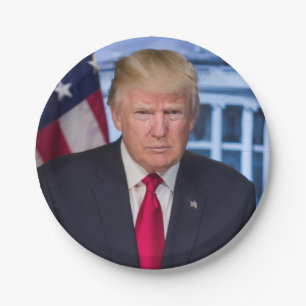 Officiële presidentiële portret van Donald Trump Papieren Bordje