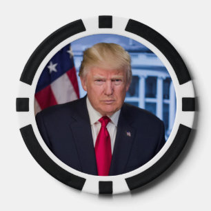 Officiële presidentiële portret van Donald Trump Poker Chips