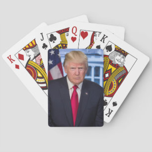 Officiële presidentiële portret van Donald Trump Pokerkaarten