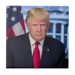 Officiële presidentiële portret van Donald Trump Tegeltje