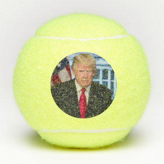 Officiële presidentiële portret van Donald Trump Tennisballen