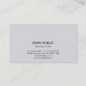 Officiële procureur Modern Elegant Gray Lawyer Visitekaartje (Achterkant)