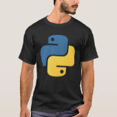 Officiële Python Programming Language Logo T-Shirt (Voorkant)