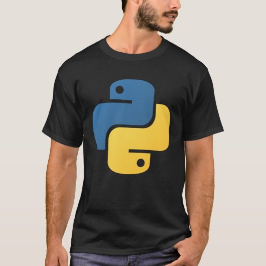 Officiële Python Programming Language Logo T-Shirt (Voorkant)