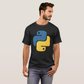 Officiële Python Programming Language Logo T-Shirt (Voorkant volledig)