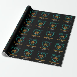 Officiële Reddingshuisdier Badge Geadopteerd Aanbe Cadeaupapier