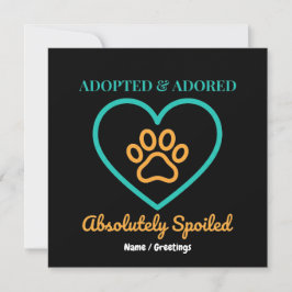 Officiële Reddingshuisdier Badge Geadopteerd Aanbe Kaart