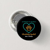 Officiële Reddingshuisdier Badge Geadopteerd Aange Ronde Button 3,2 Cm (Voorkant /achterkant)